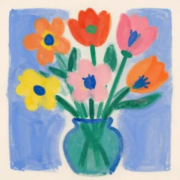 henri matisse style bloom flowers, modern, eclectic, digital illustration, by henri matisse