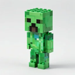 “ minecraft creeper painted by picasso, constructed with legos ”