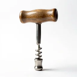 ornate corkscrew, commercial catalog photo, isolated on a pure white background, centered, entire object in frame, sharp focus, soft studio lighting