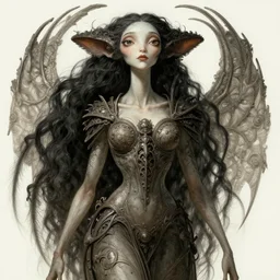low angle shot of a beautiful female creature by Guillermo Del Toro, intricate, elegant, highly detailed, centered, digital painting, artstation, concept art, smooth, sharp focus, illustration, artgerm, Tomasz Alen Kopera, Peter Mohrbacher, Joseph Christian Leyendecker, WLOP, Boris Vallejo