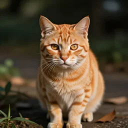 an [ [ [ [ [ orange ] ] ] ] ] kitty front view