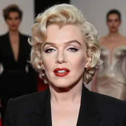 a close up portrait of middle - aged marylin munroe aged 4 6 with background scenery by juergen teller, iris van herpen, rankin, ring - flash