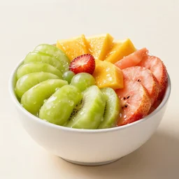 extremely delicious fruit bowl, very shiny, very bright, fresh, healthy