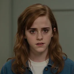 Emma Watson modeling as Eleven in Stranger Things, (EOS 5DS R, ISO100, f/8, 1/125, 84mm, postprocessed, crisp face, facial features)