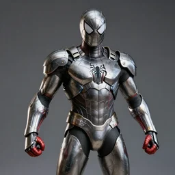 photo of warrior with metal Spiderman armour