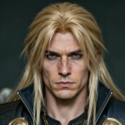 face portrait of Ganondorf as real Person, ultra realistic photography