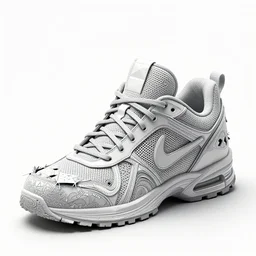 low poly 8 k render damaged shoe, conceptual, intricate detailed painting, illustration sharp detail, manga 1 9 9 0