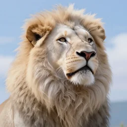 a beautfiul aesthetic commission portrait of a anthro albino lion looking at the sky worried,attractive beautiful face,detailes face,expression,natural lighting,fantasy art,deviantart,artstation,character design by charles bowater,ross tran,4k,photorealistic,heaven-like,greg rutkowski