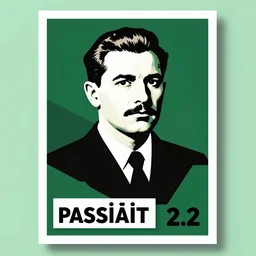 graphic design poster limited colors, isometric style inspired by fascism
