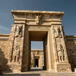 The gate to the eternal kingdom of Egypt, fantasy, digital art, HD, detailed.