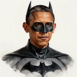 a digital painting of Barack Obama as Batman