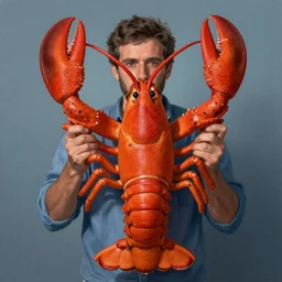 Manuel Valls disguised in lobster, digital painting