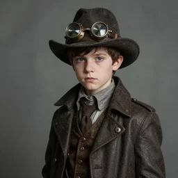 (((((portrait of boy dressed as steampunk detective . muted colors.))))) by Jean-Baptiste Monge !!!!!!!!!!!!!!!!!!!!!!!!!!!