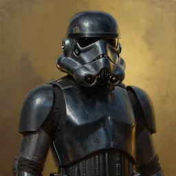 greg manchess oil matte portrait painting, portrait of dark stormtrooper officer, wonderful masterpiece highly detailed, scifi, beautiful cinematic light deep focus, elegant, digital painting, smooth, sharp focus, golden ratio, dramatic illumination, ultra realistic, 4 k, art by greg rutkowski wlop rossdraws