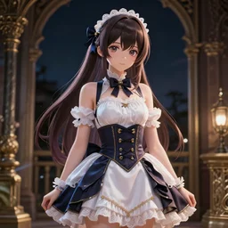 a potrait of anime girl, my dress up darling anime, fine details, night setting, realistic shaded lighting poster by artgerm, unreal engine 5, radiant light, detailed and intricate environment