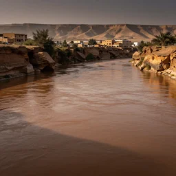 photo of the river of blood, yemen