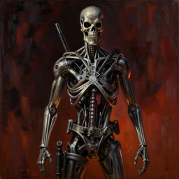 thomas kinkade painting of terminator 2 judgement day