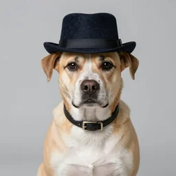the dog is a private detective on this photo