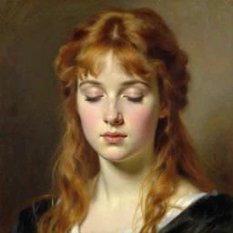 detailed portrait of an anime girl graceful, anna karenina, eyes closed, painting by gaston bussiere, craig mullins, j. c. leyendecker
