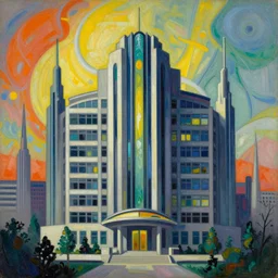 an art deco city of the future, painted by wassily kandinsky and aaron jasinski, trending on artstation