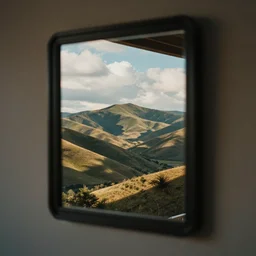 a mirror in a mirror within a mirror within a mirror looking at the camrea