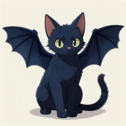 a good ol'blue - black catbat fursona